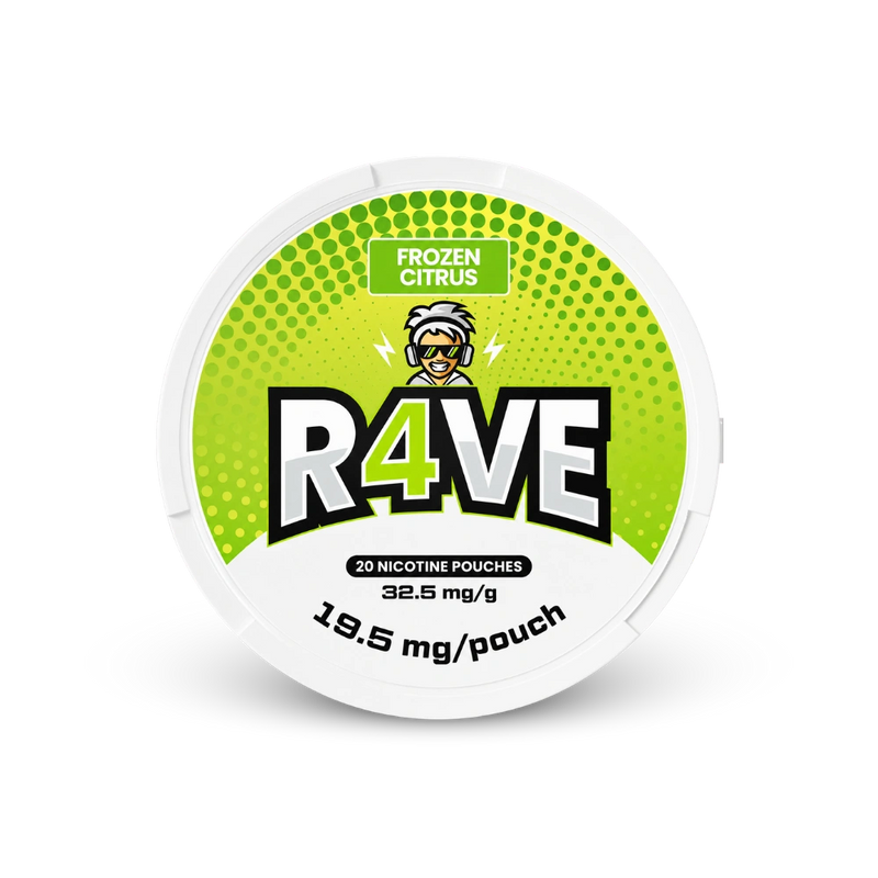 RAVE Frozen Citrus 32.5mg – can of nicotine pouches