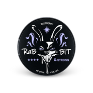 RaBBiT Blueberry X-Strong – can of nicotine pouches