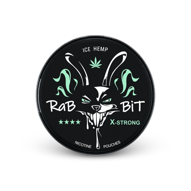 RaBBiT Ice Hemp X-Strong – can of nicotine pouches
