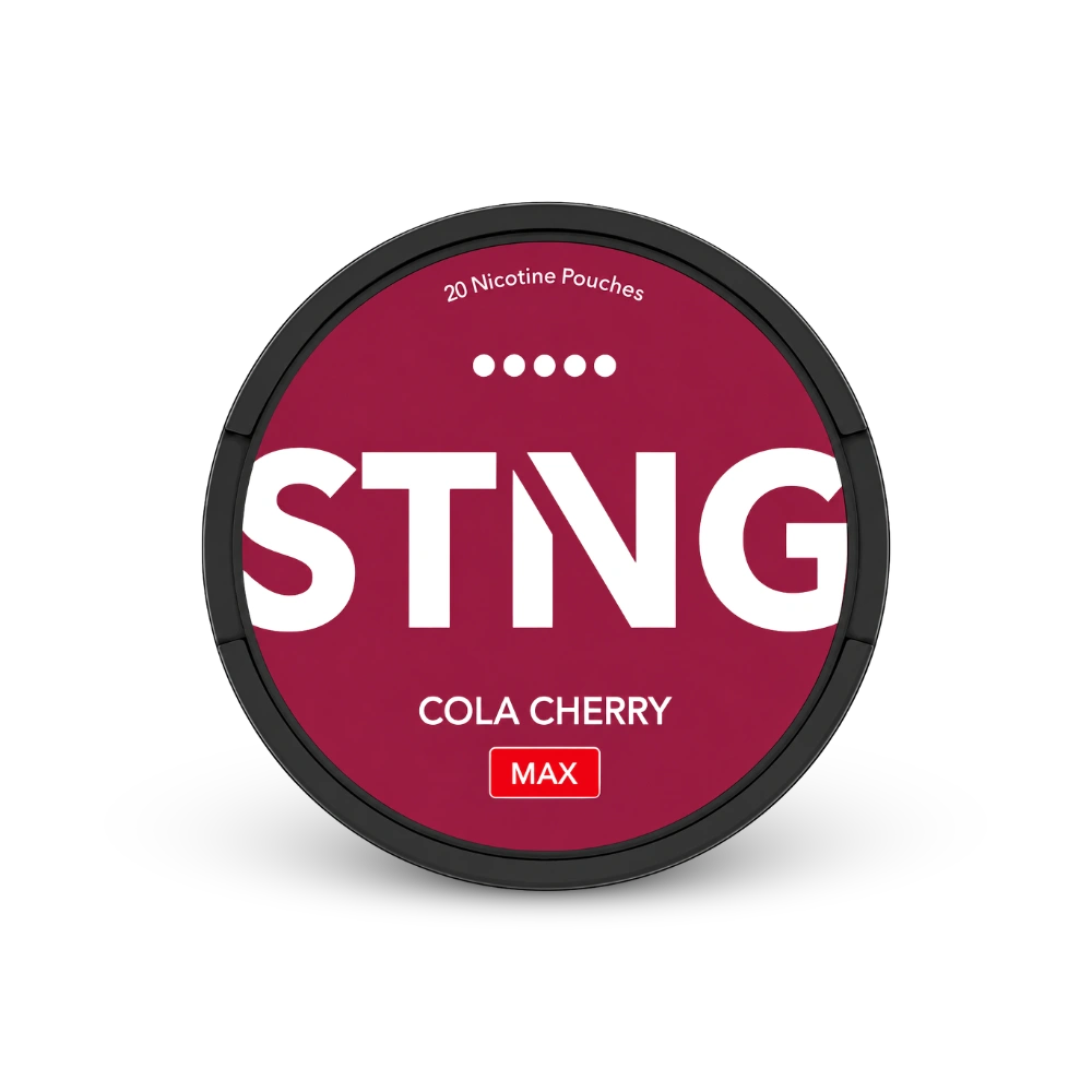 STNG Cola Cherry MAX – can of nicotine pouches