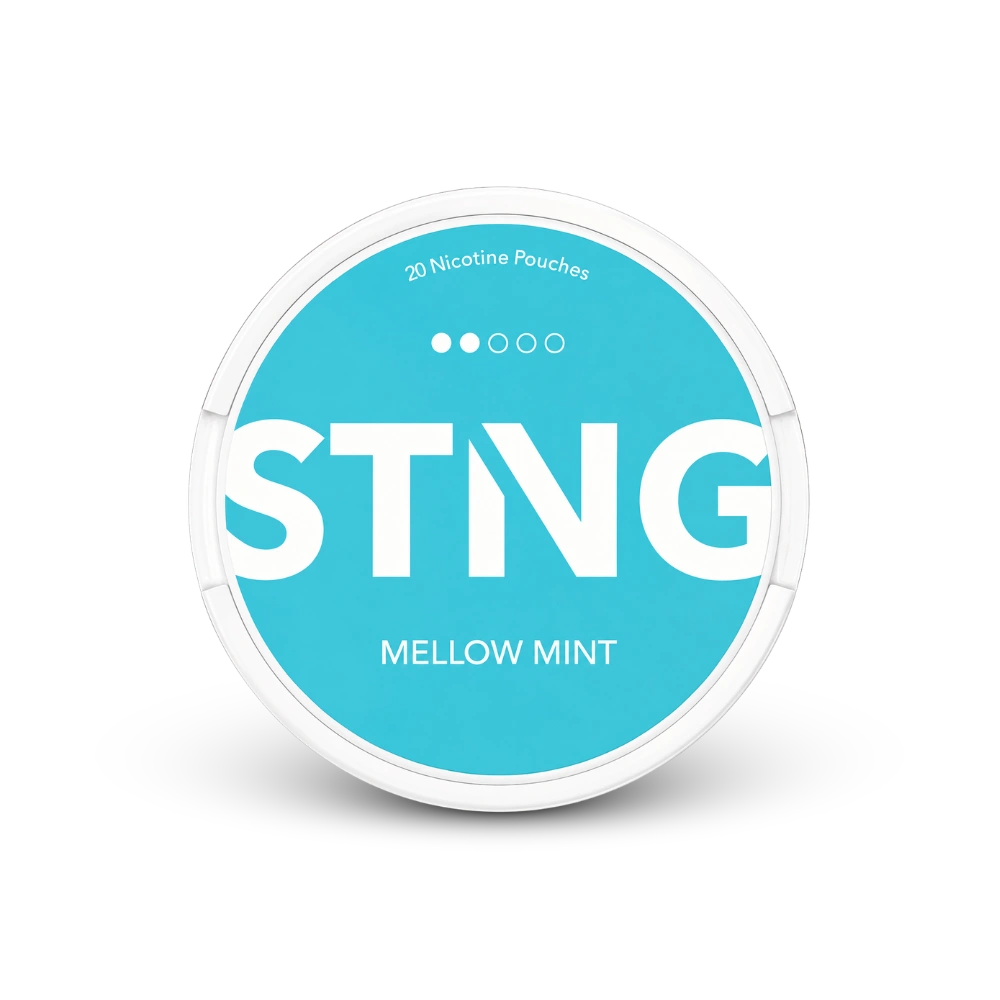 STNG Mellow Mint (EN) – can of nicotine pouches
