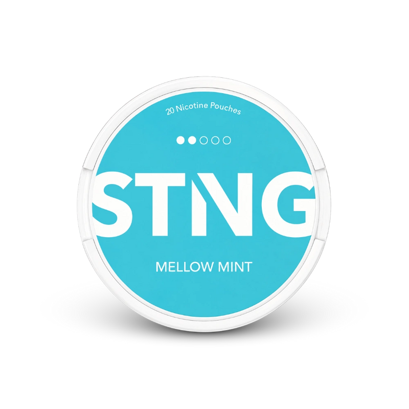 STNG Mellow Mint (EN) – can of nicotine pouches