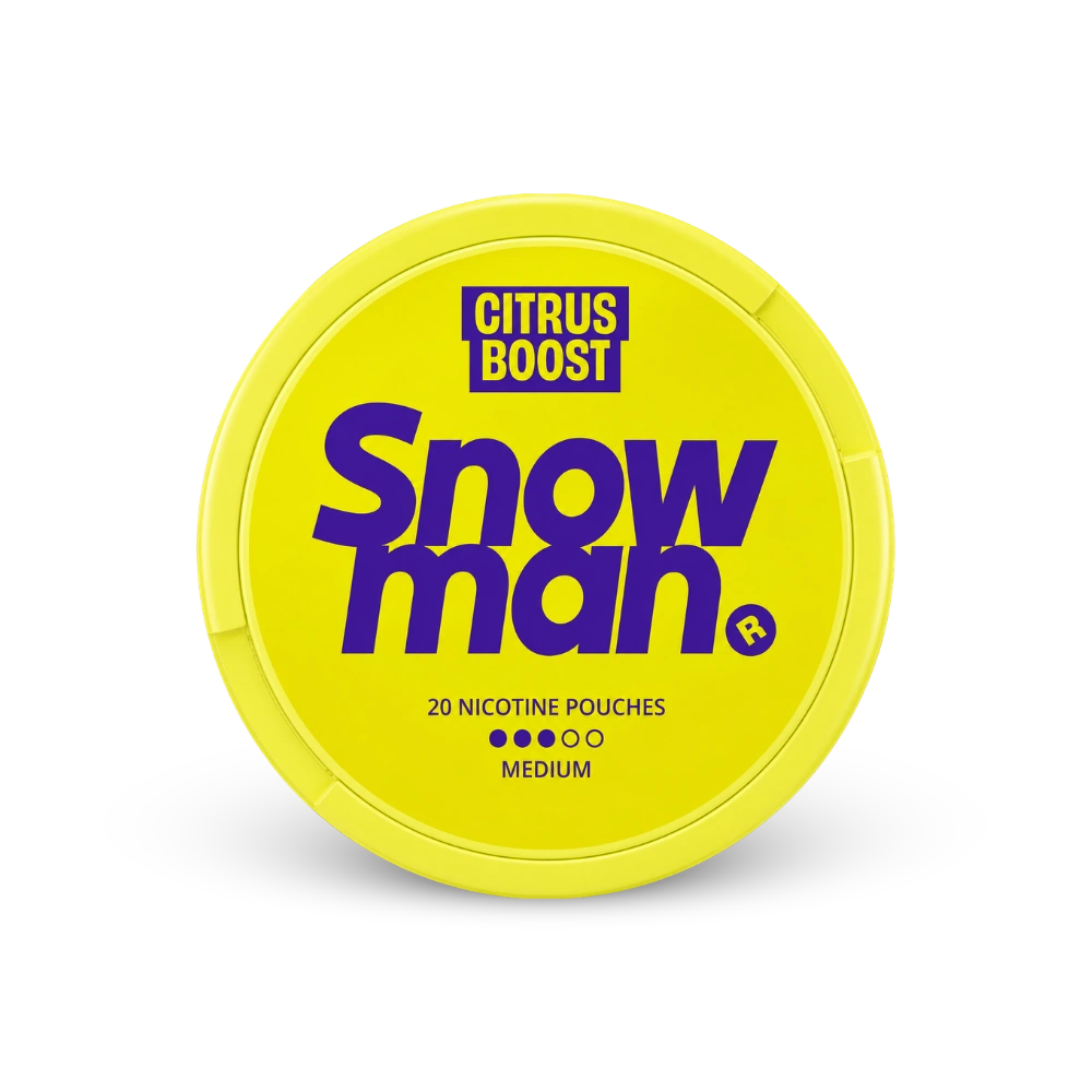 Snowman Citrus Boost 9mg – can of nicotine pouches