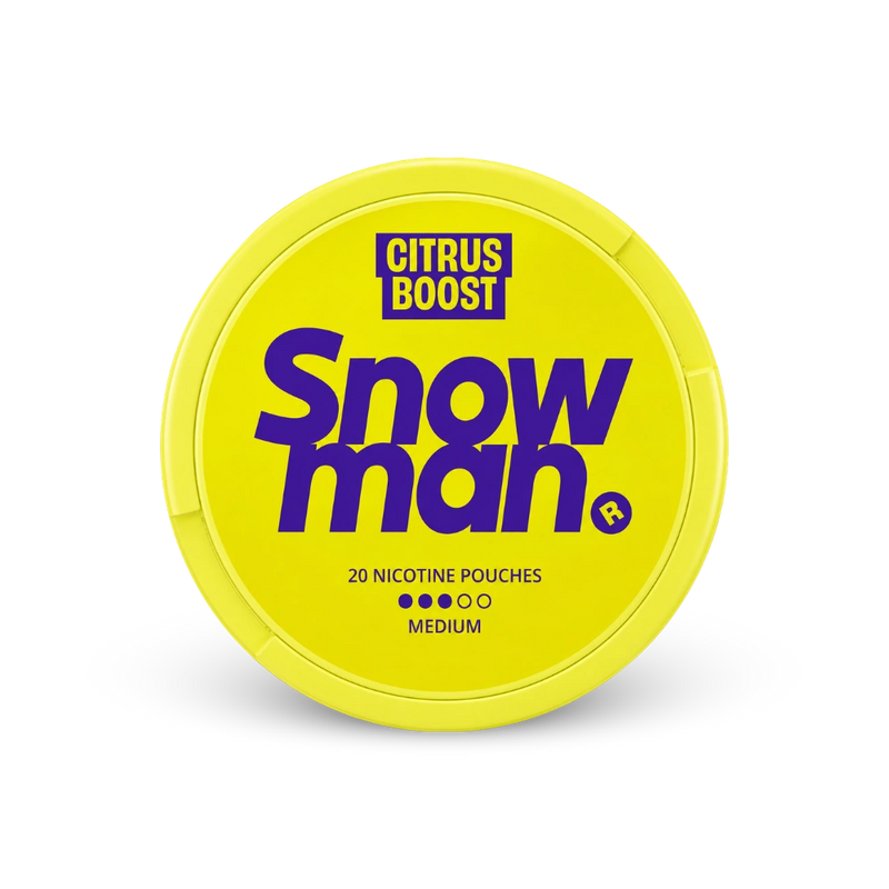 Snowman Citrus Boost 9mg – can of nicotine pouches