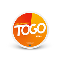 TOGO Pommie Orange – can of nicotine pouches