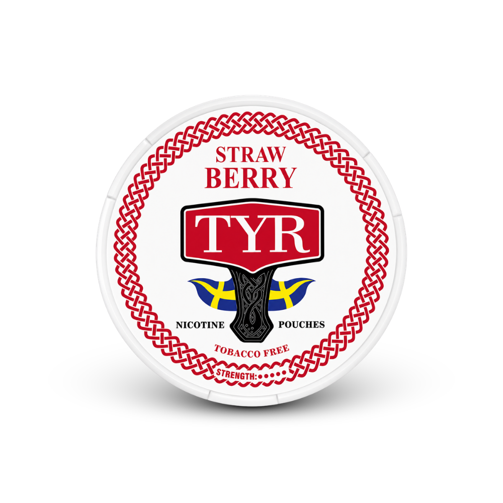 TYR Strawberry – can of nicotine pouches