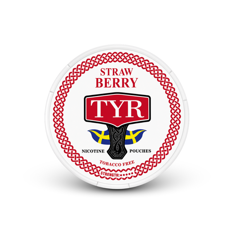 TYR Strawberry – can of nicotine pouches