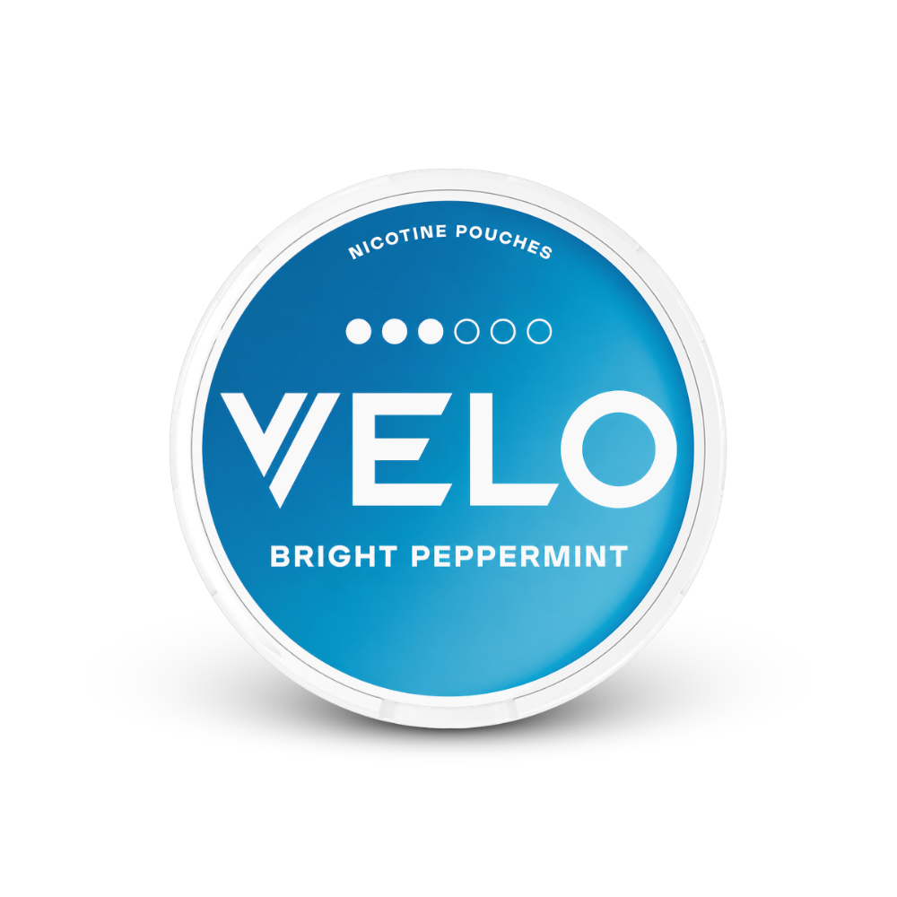 VELO Bright Peppermint – lata de saquinhos de nicotina