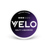 VELO Salty Liquorice – can of nicotine pouches