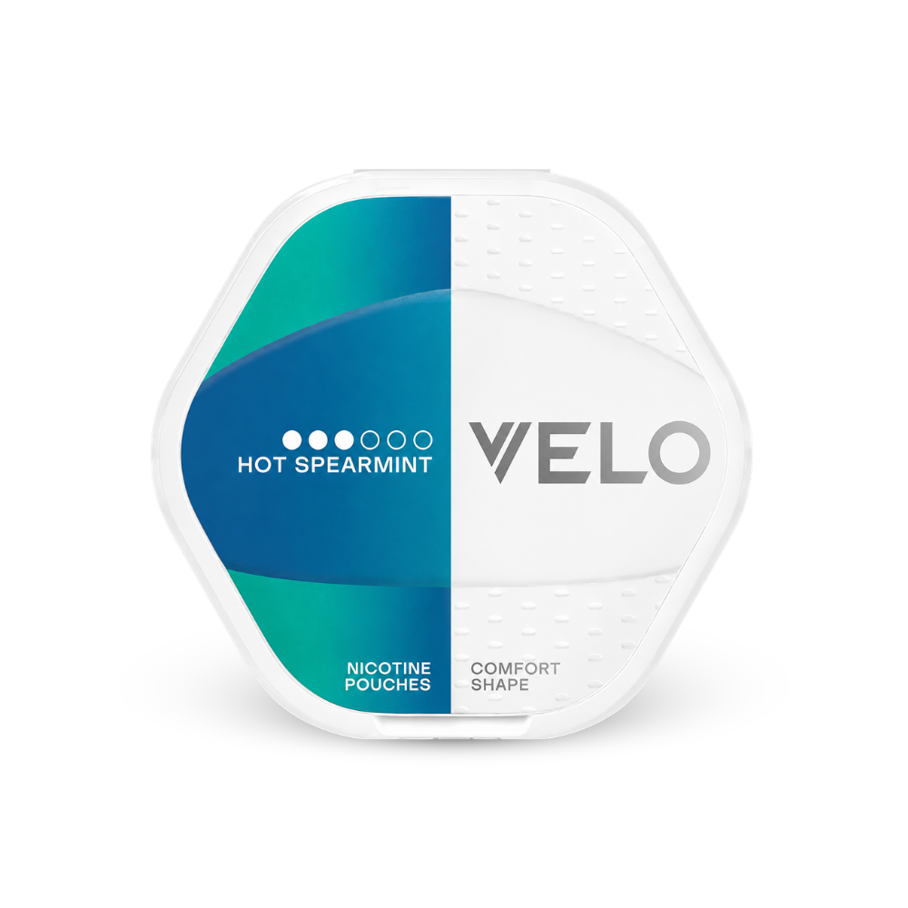 VELO Shift Hot Spearmint – lata de sachês de nicotina