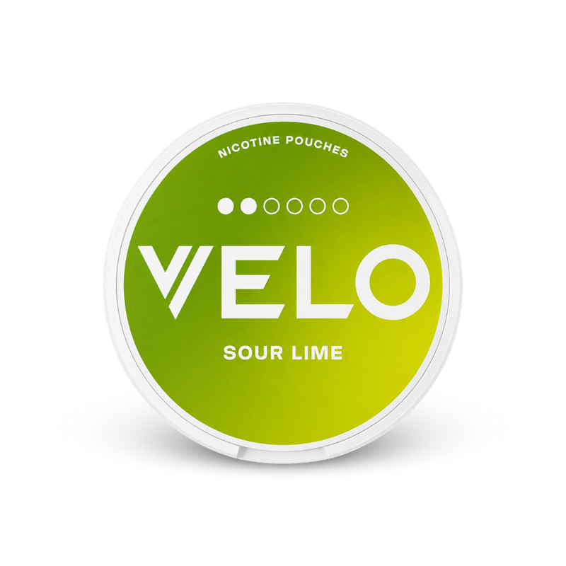 VELO Sour Lime Slim – can of nicotine pouches