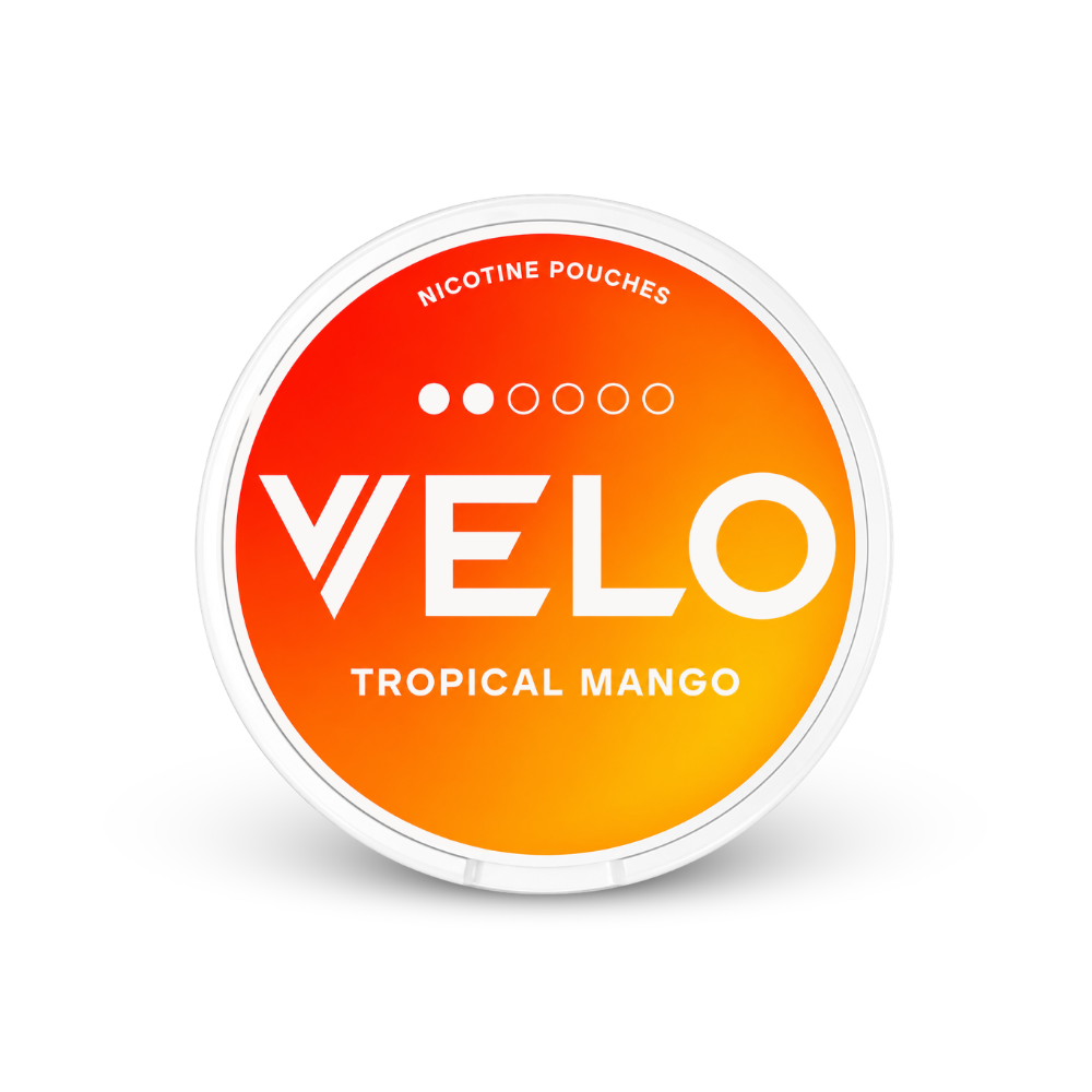 VELO Tropical Mango Slim – lata de bolsas de nicotina