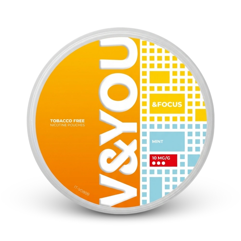 Vyou Focus Mint Nicotine Pouches 10mg/g Dose, tabakfrei mit Minzgeschmack