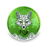 Witte Fox Peppered Mint All White Portion, Pfeffeminz-aroma, Sterke nicotinesterkte, uit Zweden