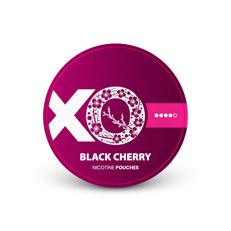 XO Black Cherry – can of nicotine pouches
