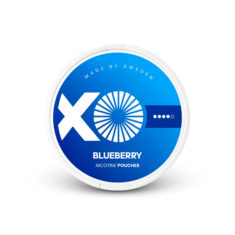 XO Blueberry – can of nicotine pouches