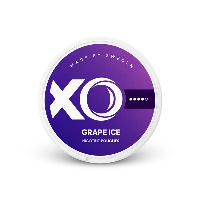XO Grape Ice – can of nicotine pouches