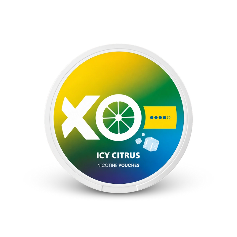 XO Icy Citrus – can of nicotine pouches