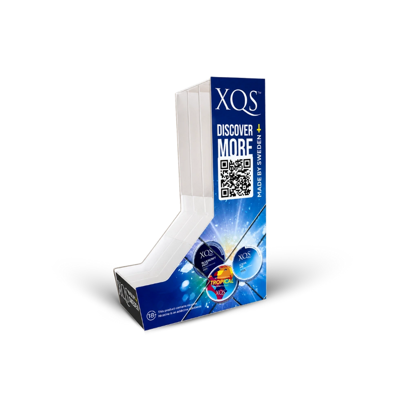 XQS Display – can of nicotine pouches