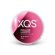 XQS Hallon Lakrits Slim Strong – can of nicotine pouches
