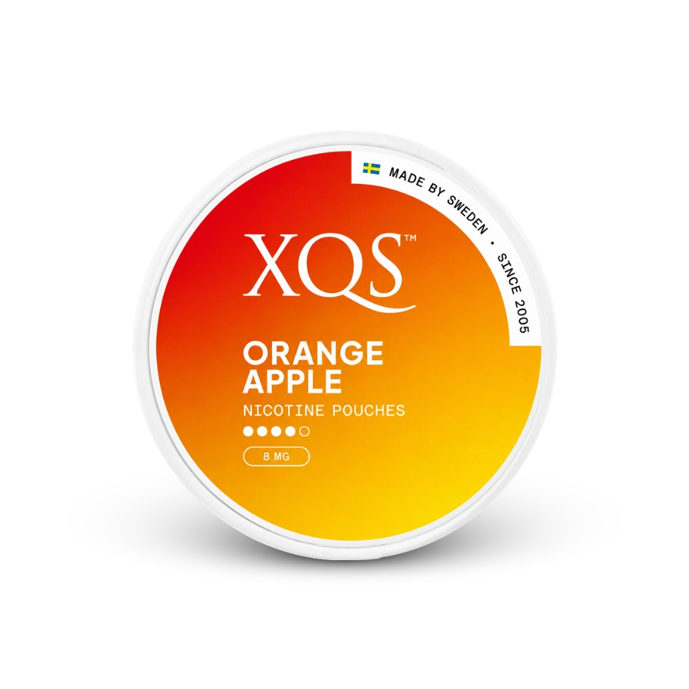 XQS Orange Apple Slim Strong – can of nicotine pouches
