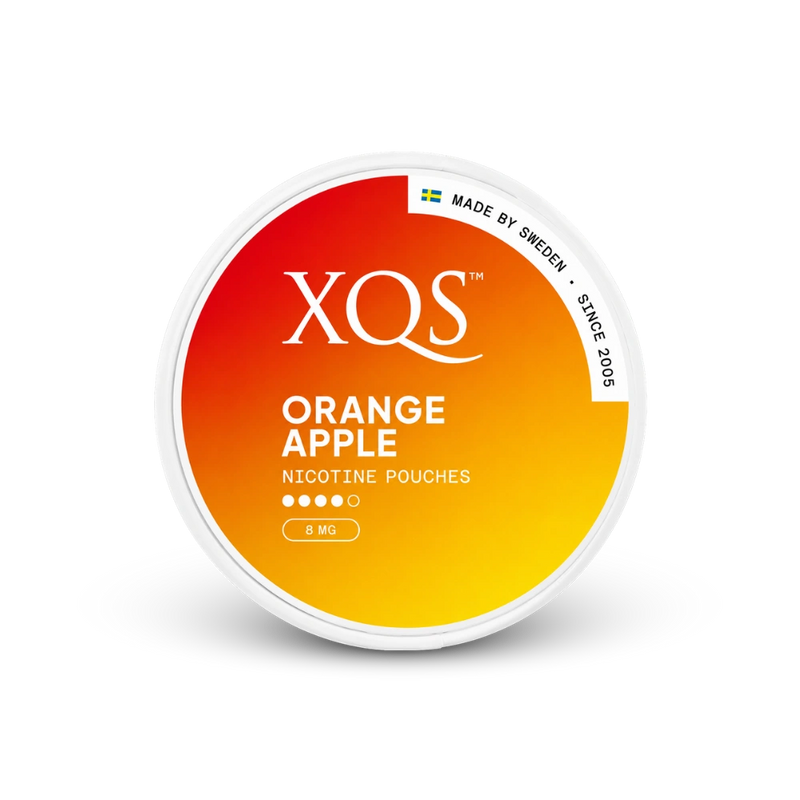XQS Orange Apple Slim Strong – can of nicotine pouches