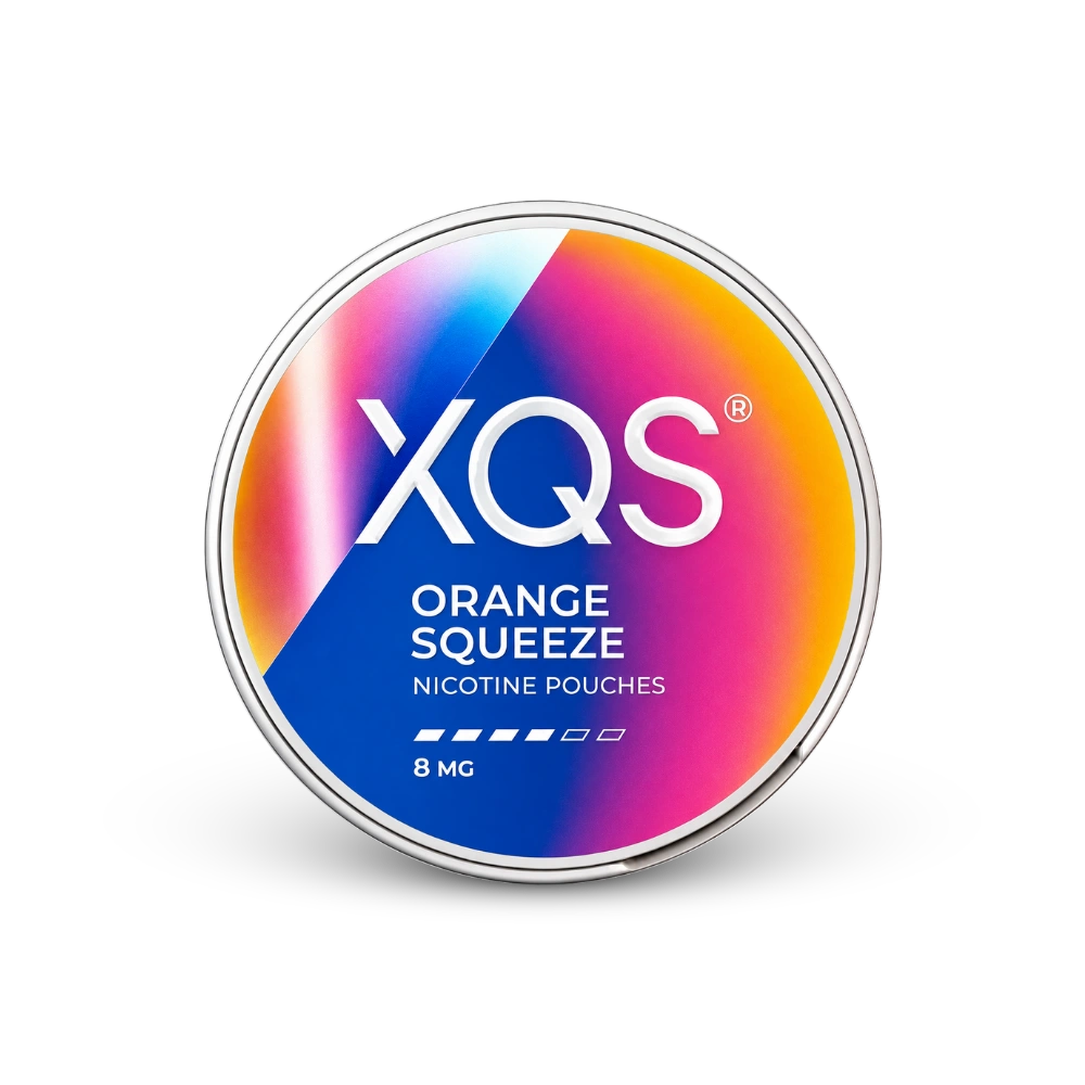 XQS Orange Squeeze Slim Strong – can of nicotine pouches
