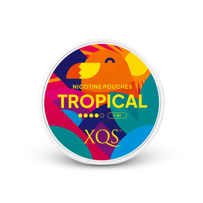 XQS Tropical Strong – can of nicotine pouches