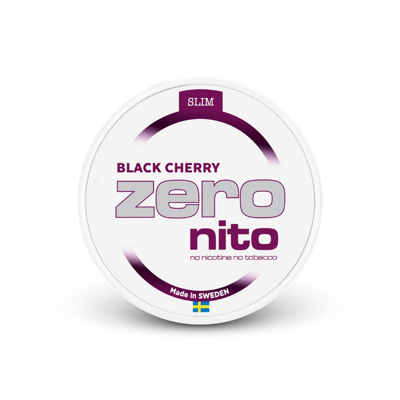 Zeronito Black Cherry Slim – can of nicotine pouches