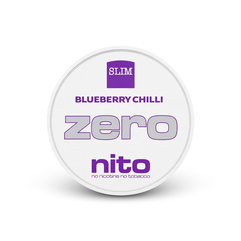 Zeronito Blueberry Chilli Slim – can of nicotine pouches
