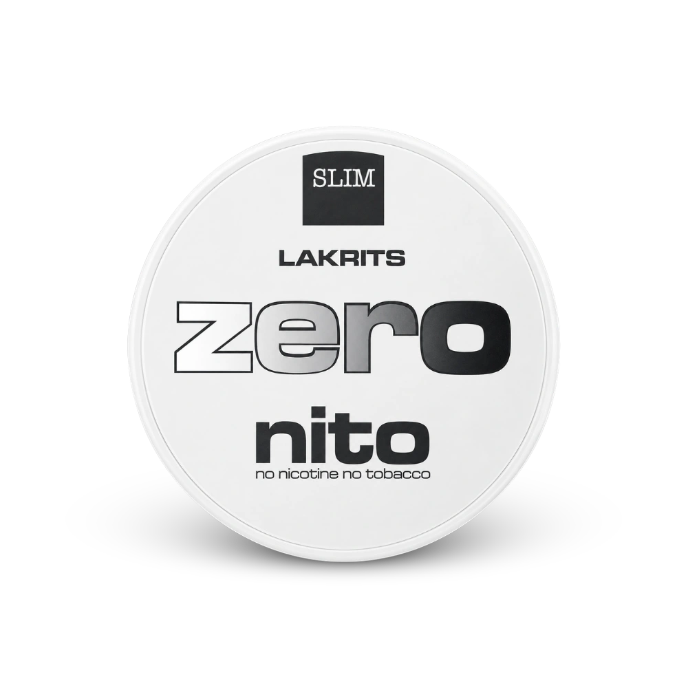 Zeronito Lakrits Slim – can of nicotine pouches