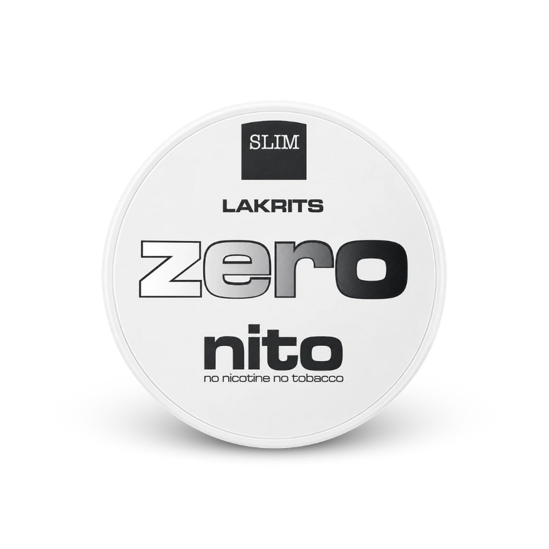 Zeronito Lakrits Slim – can of nicotine pouches