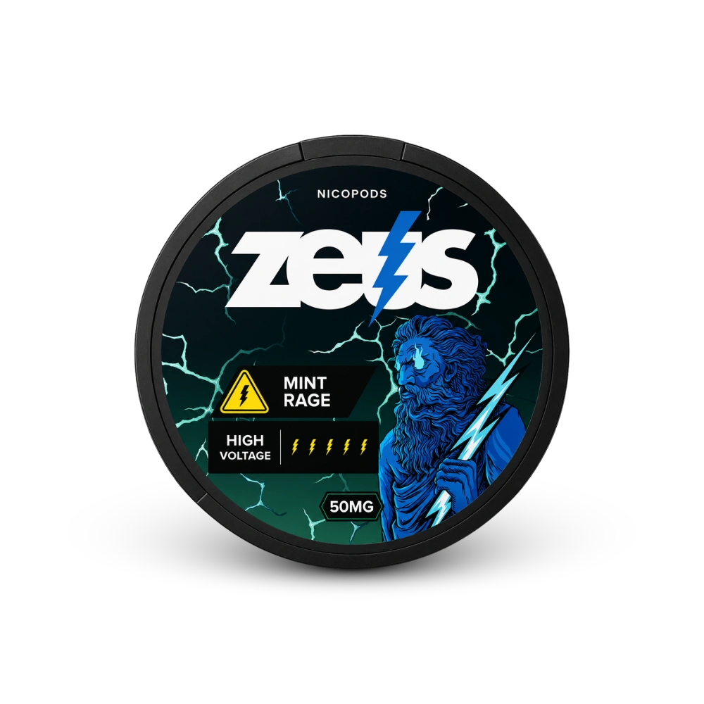 Zeus Mint Rage Extra Strong – Άρωμα Μέντας, Έξτρα Δυνατό, 20 Σακουλάκια/Κουτί