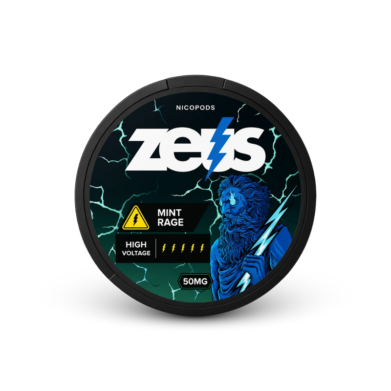 Zeus Mint Rage Extra Strong – Άρωμα Μέντας, Έξτρα Δυνατό, 20 Σακουλάκια/Κουτί