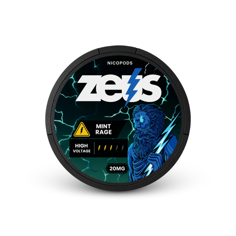 Zeus Mint Rage Strong – Άρωμα Μέντας, Δυνατό, 20 Σακουλάκια/Κουτί