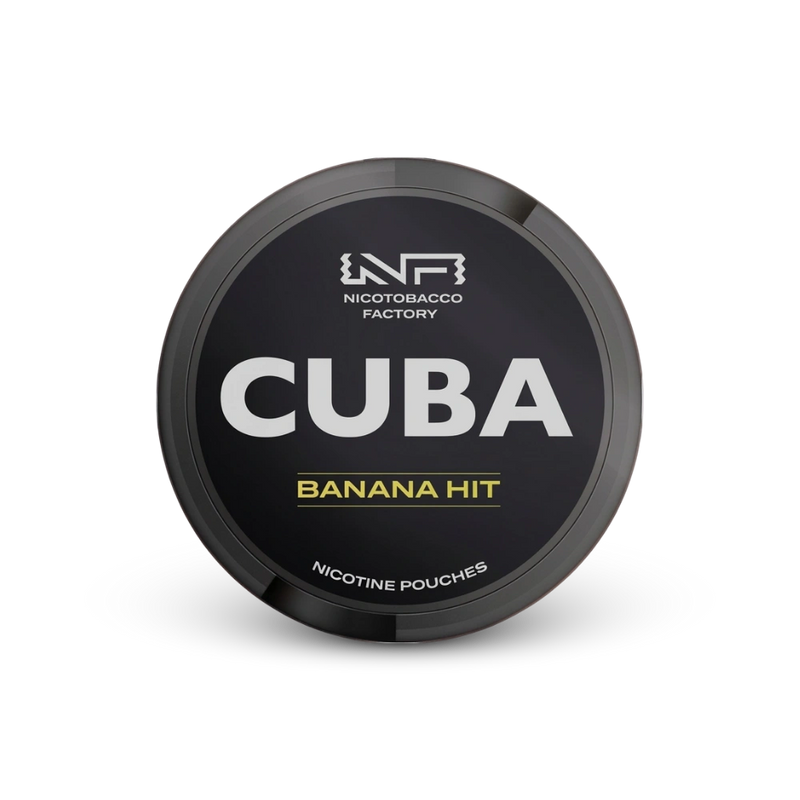 Cuba Black Banana Hit – lata de saquinhos de nicotina