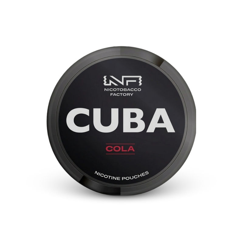 Cuba Black Cola – lata de sachês de nicotina