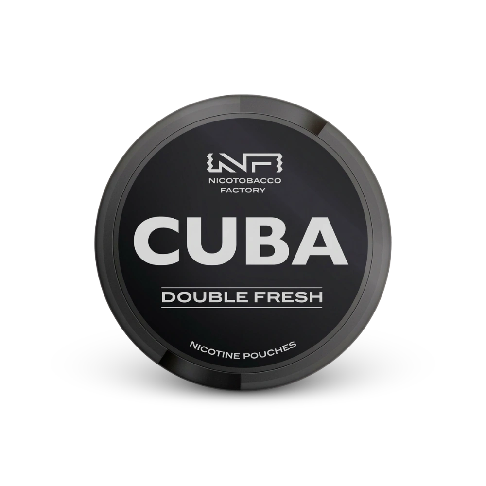 Cuba Black Double Fresh – lata de sachês de nicotina