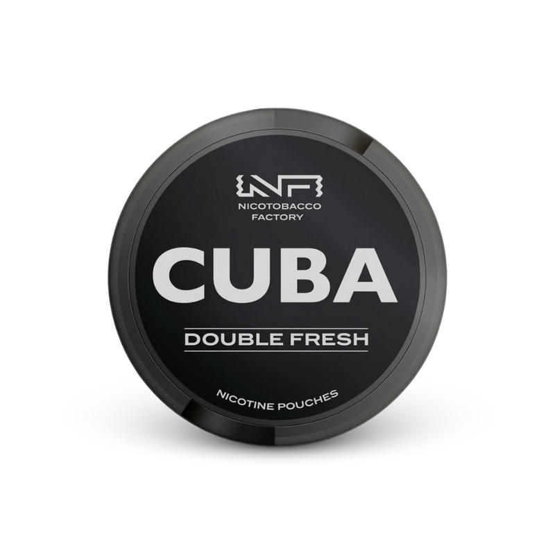 Cuba Black Double Fresh – lata de sachês de nicotina