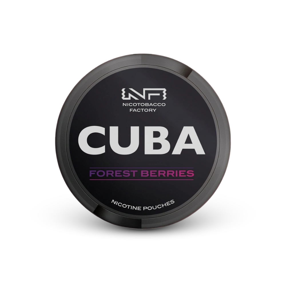 Cuba Black Forest Berries – lata de bolsas de nicotina
