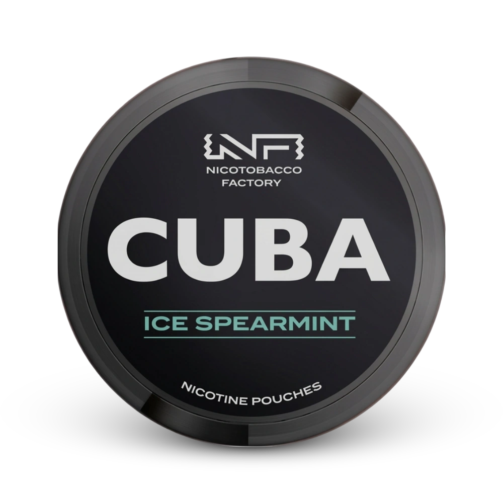 Cuba Ice Spearmint Nicotine Pouches Dose von Nicotobacco Factory mit Minz-Eis-Geschmack