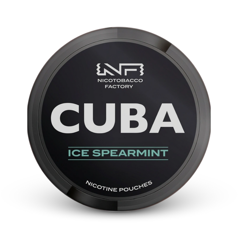 Cuba Ice Spearmint Nicotine Pouches Dose von Nicotobacco Factory mit Minz-Eis-Geschmack