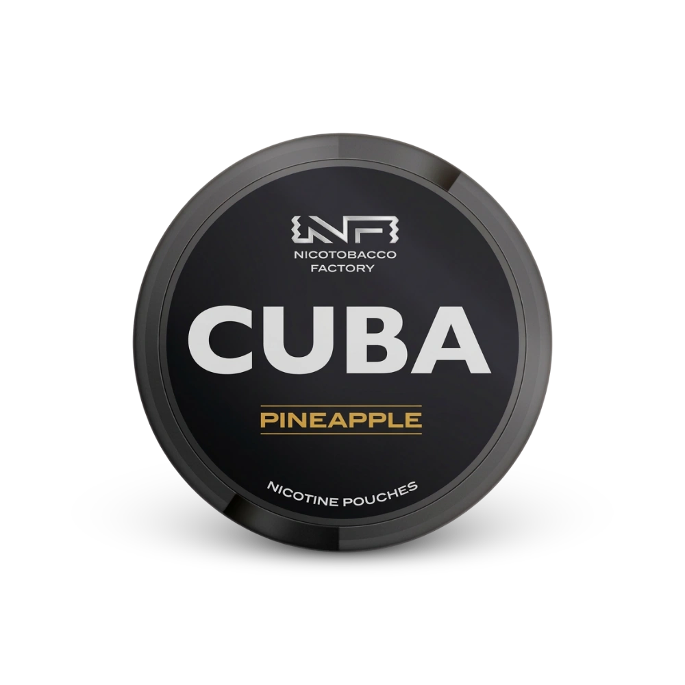 Cuba Black Pineapple – lata de sachês de nicotina