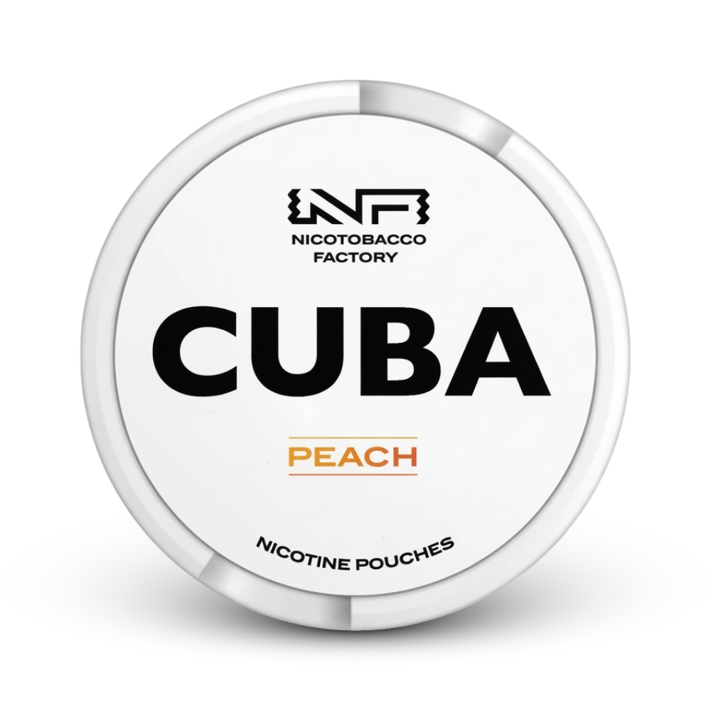Cuba Peach Nicotine Pouches Dose mit Pfirsich-Aroma von Nicotobacco Factory