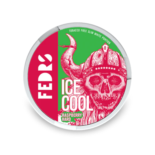 FEDRS Ice Cool Slim White Portion Raspberry Hard Nicotine Pouches Dose