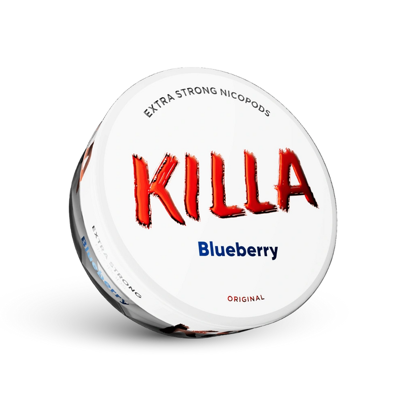 Killa Blueberry Extra Strong Nicotine Pouches, Blaubeere-Geschmack, Original Format, 16mg Nikotingehalt