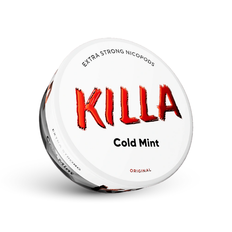 Killa Cold Mint Extra Strong Nicotine Pouches, Dose mit 16mg Stärke, Minzgeschmack