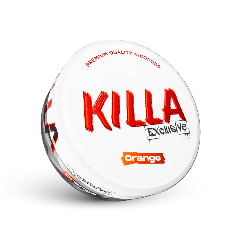 Killa Exclusive Orange Nicotine Pouches Dose mit Orange-Aroma, Premium Quality