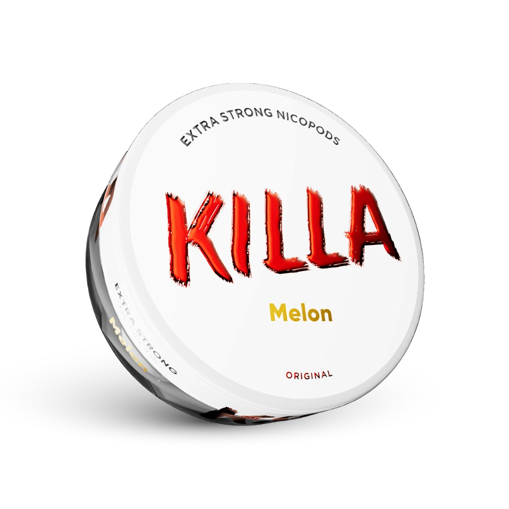 Killa Melon Extra Strong Nicotine Pouches Dose mit Melonen-Geschmack, Original Format