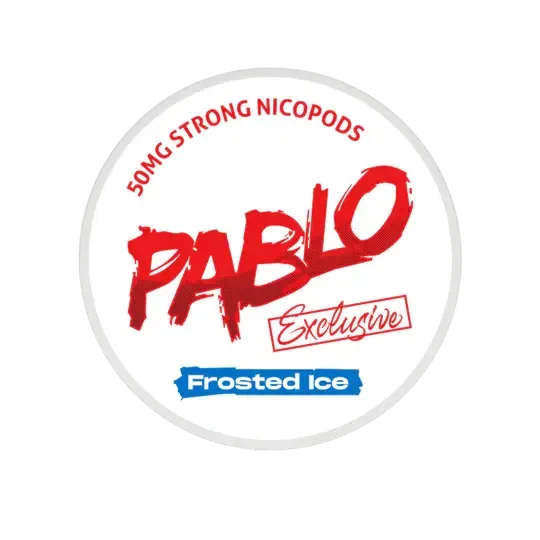 Pablo Exclusive Frosted Ice 50mg Strong Nicotine Pouches Dose mit Eiskristall-Design